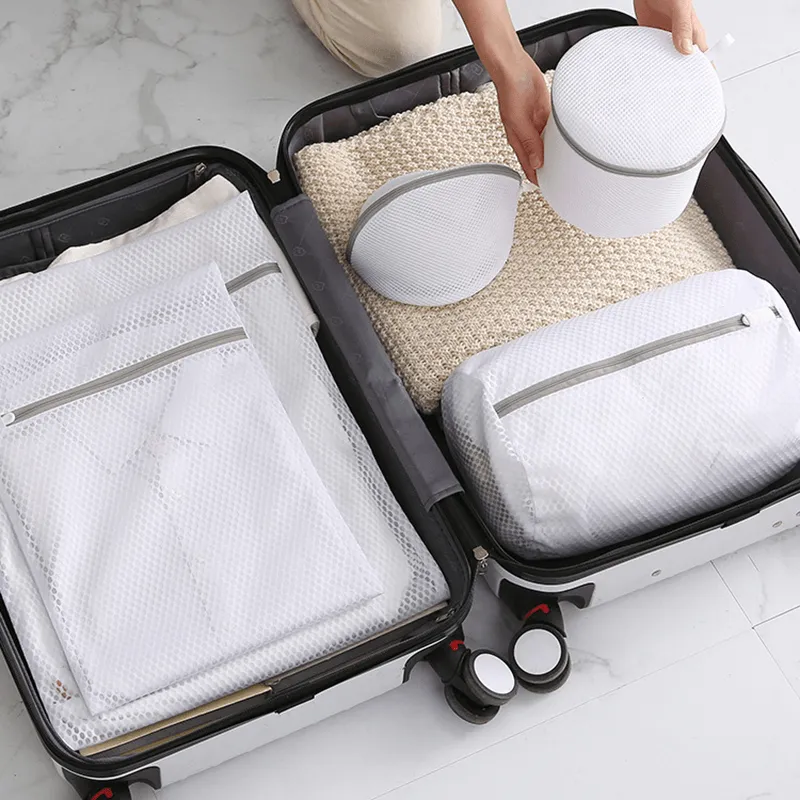 7 Size Mesh Laundry Bag Polyester Laundry Wash Bags Coarse Net Laundry Basket Laundry Bags for Washing Machine