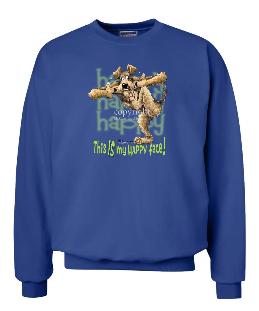 Airedale Terrier - 2 - Who's A Happy Dog - Sweatshirt