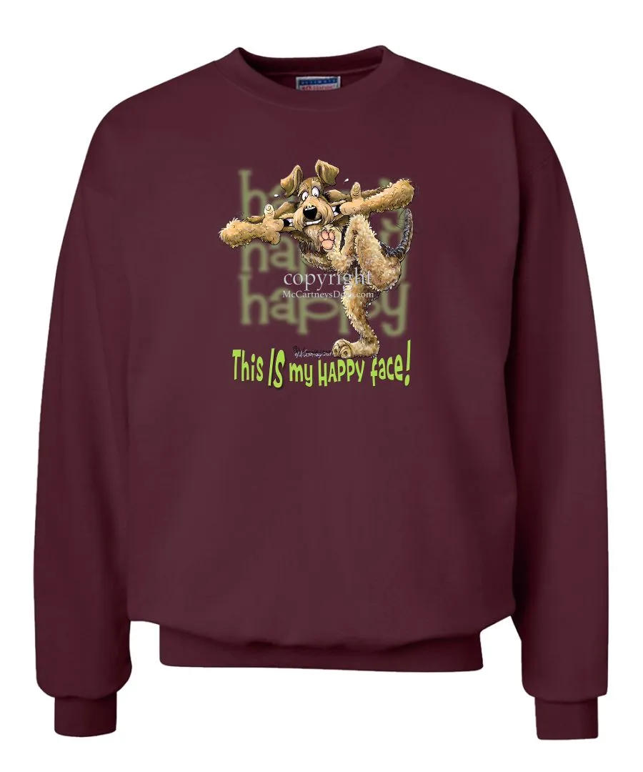 Airedale Terrier - 2 - Who's A Happy Dog - Sweatshirt