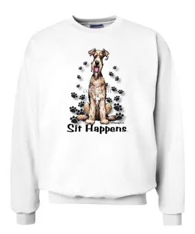 Airedale Terrier - Sit Happens - Sweatshirt