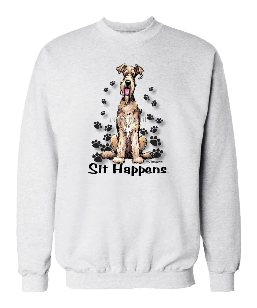 Airedale Terrier - Sit Happens - Sweatshirt