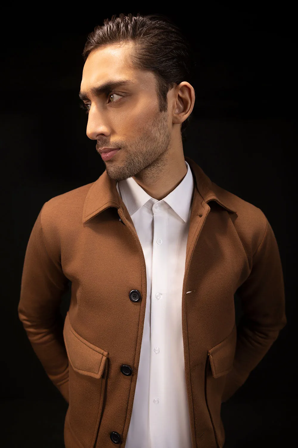 Brown Down Workwear Jacket