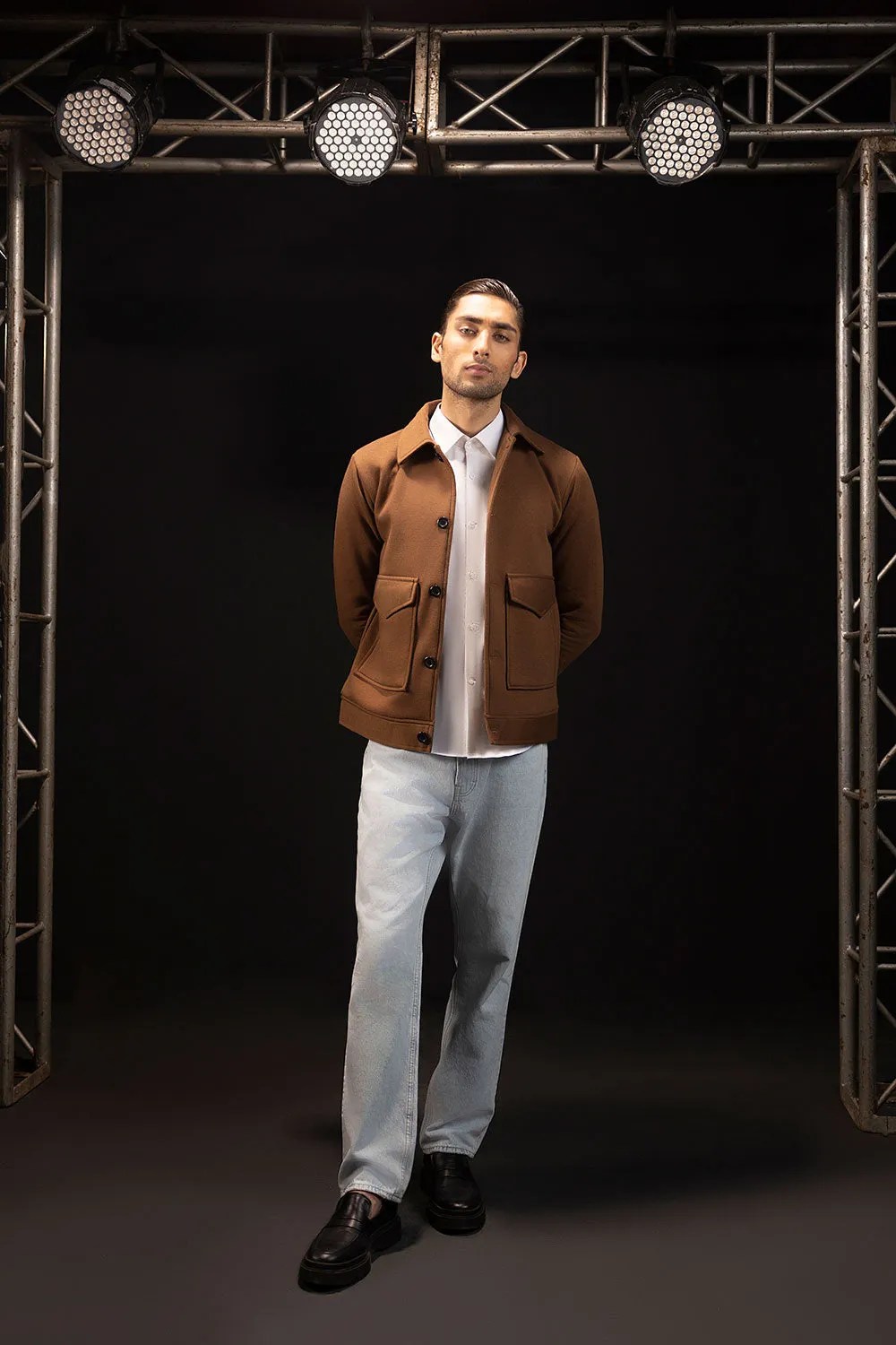 Brown Down Workwear Jacket