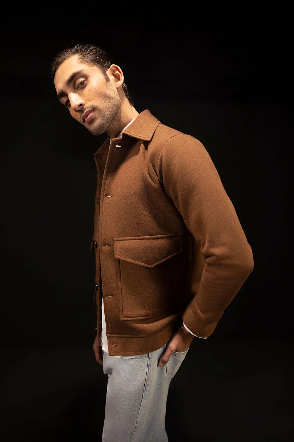 Brown Down Workwear Jacket