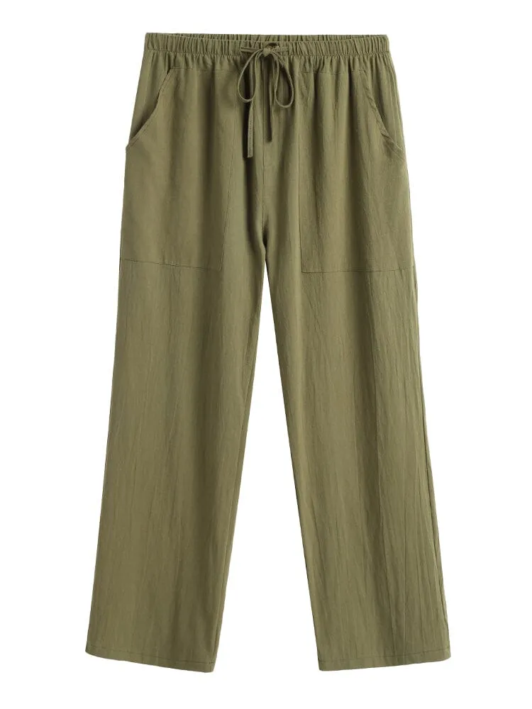 Casual Cotton Linen Style Pants