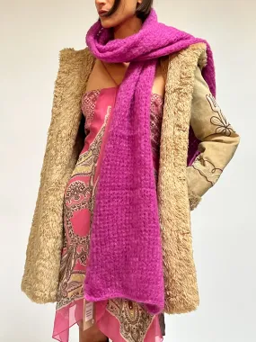 Cocobello Mohair Knit Violet Scarf