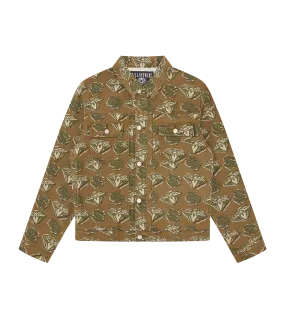 DIAMONDS & DOLLARS DENIM JACKET - KHAKI