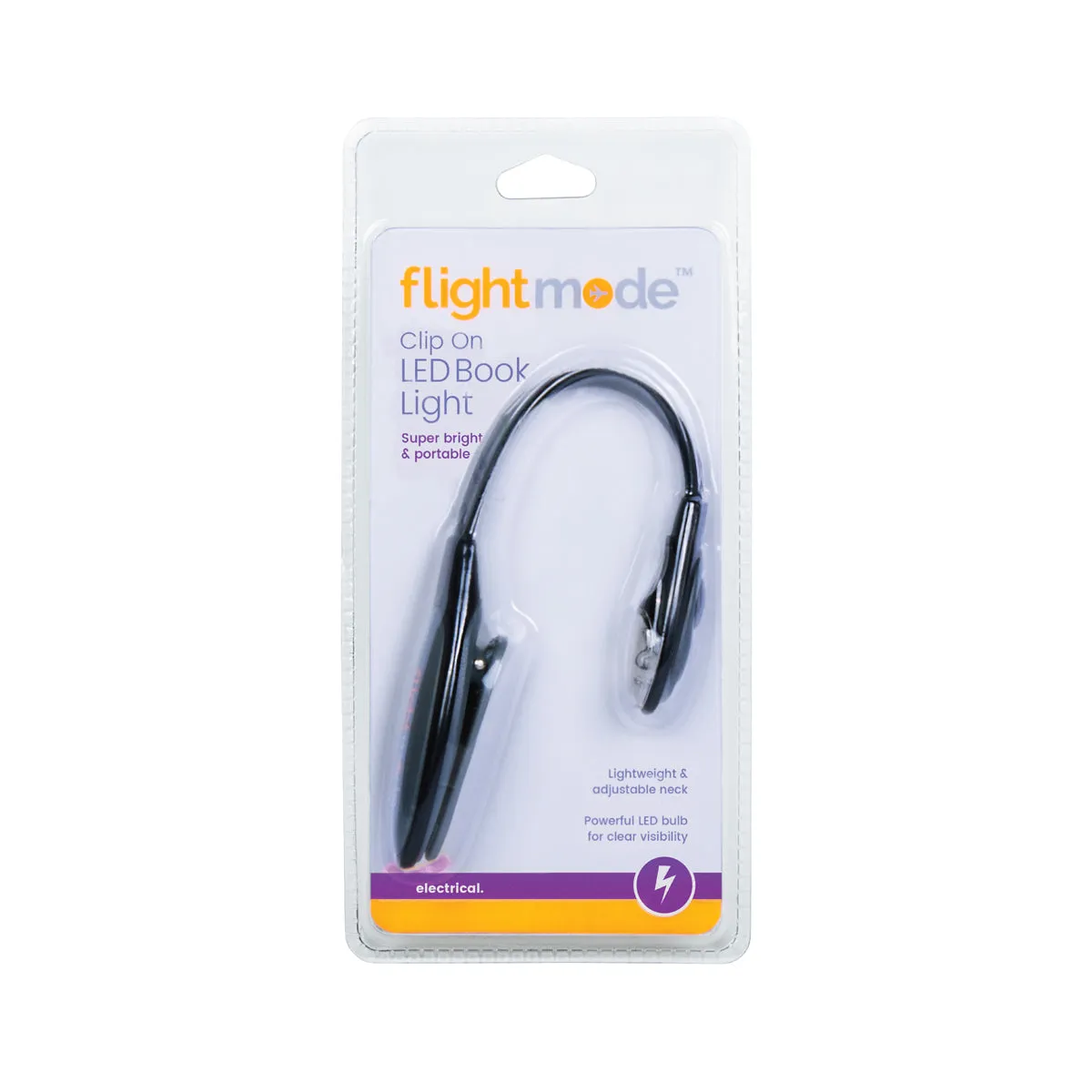 Ultra-Bright Clip-On LED Book Light FM0008 - Adjustable, Portable, Long-lasting Flight Mode Design