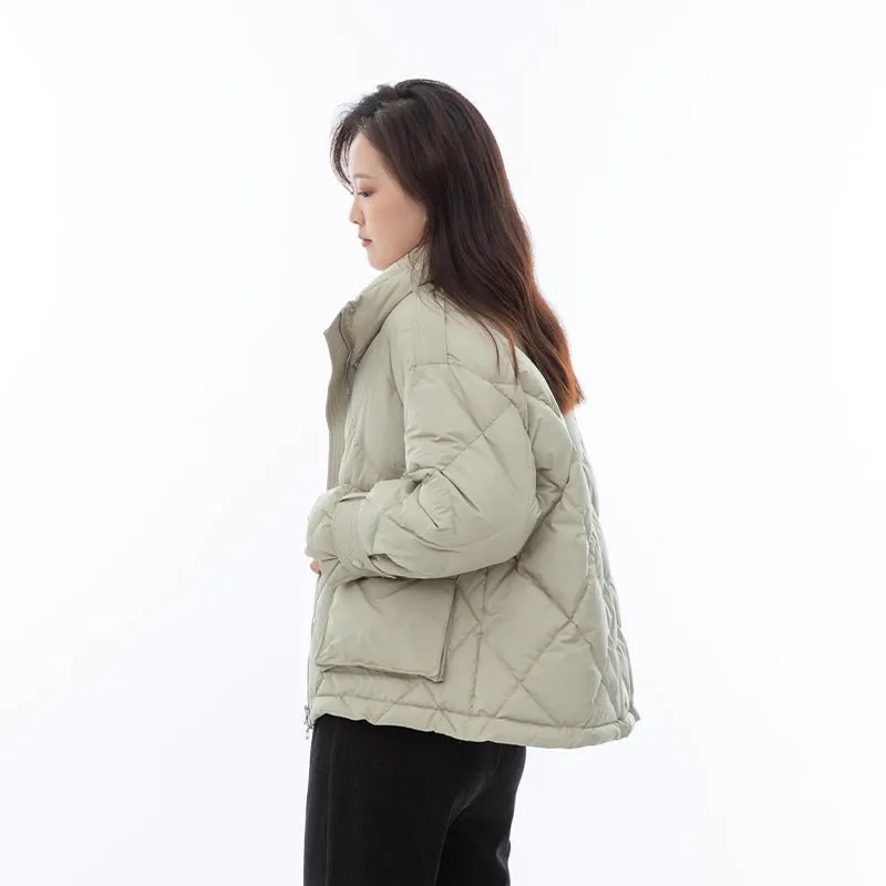 Grey Green Short Down Jacket