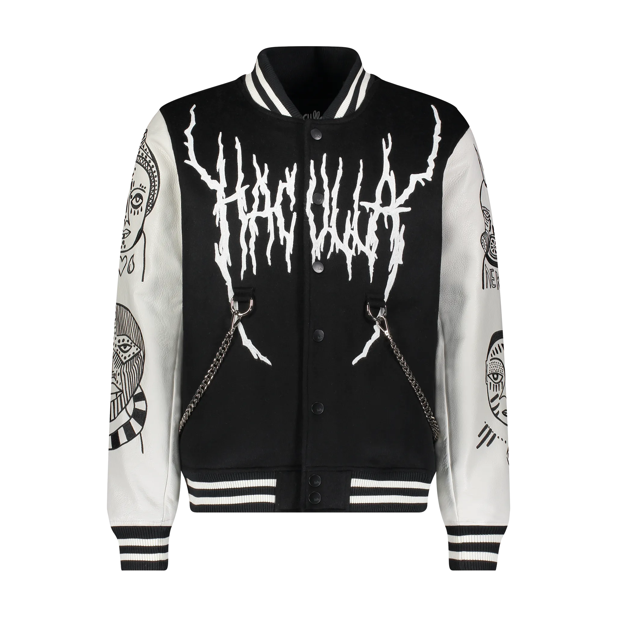 HAC SOULS VARSITY JACKET BLACK/OFF WHITE