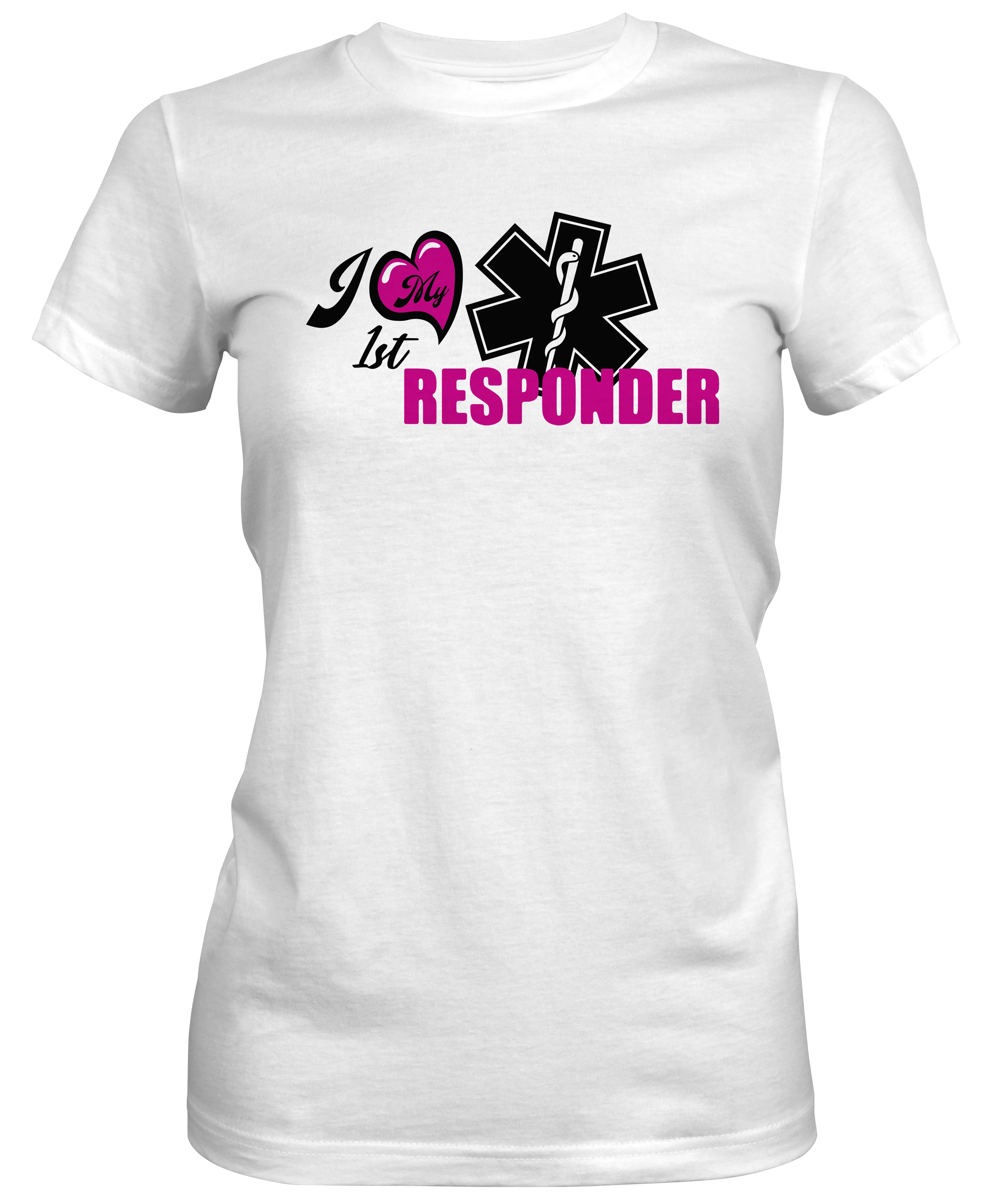 I Love My First Responder Ladies T-shirts