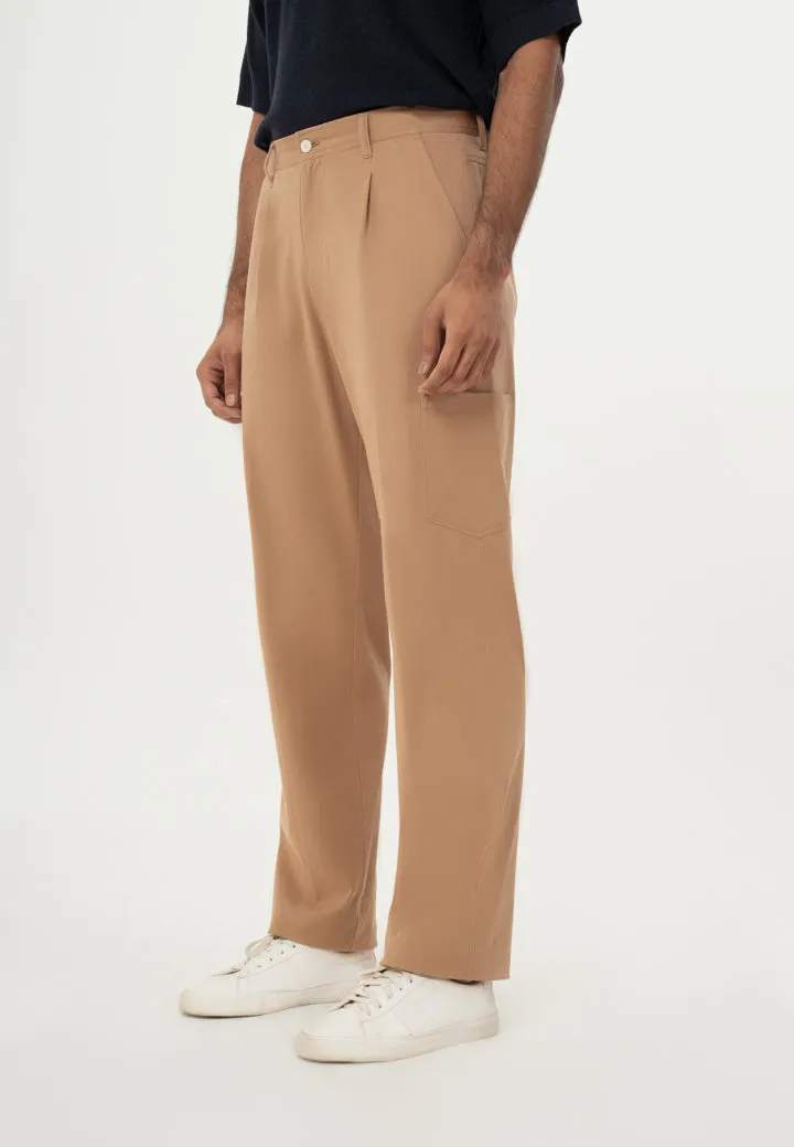 Khaki Patch Pocket Relaxed Fit Cargo Pants