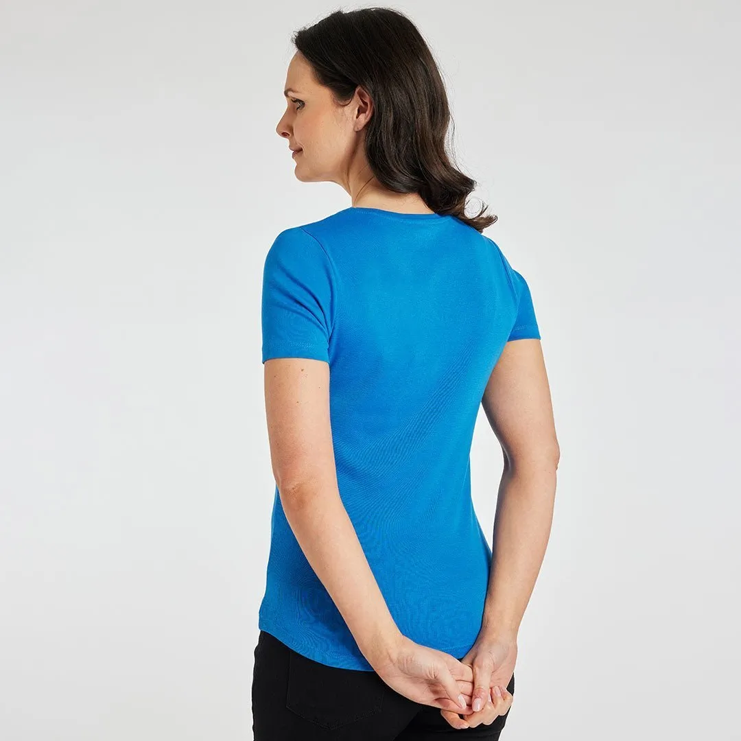 Ladies Essential Crew Neck Tee Supersonic Blue