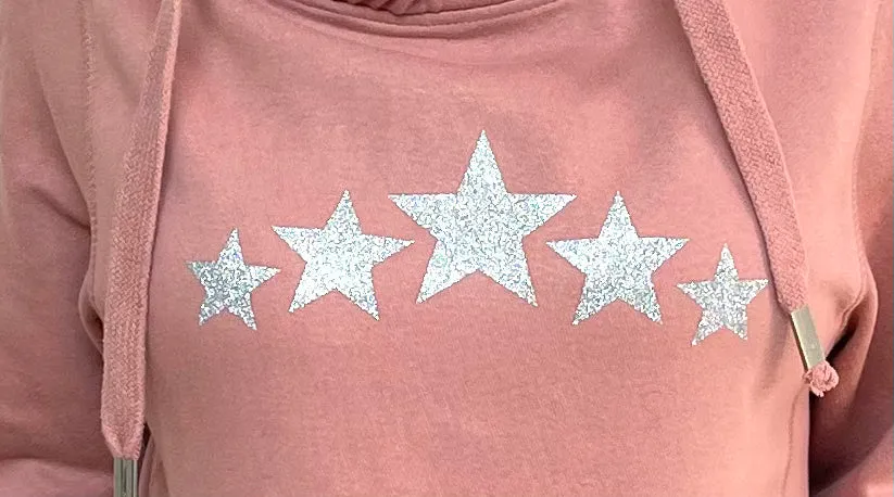 Multi Glitter Star Sweatshirt - Sugar Poppy