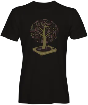 Musical Vinyl Record Tree Graphic T-shirts