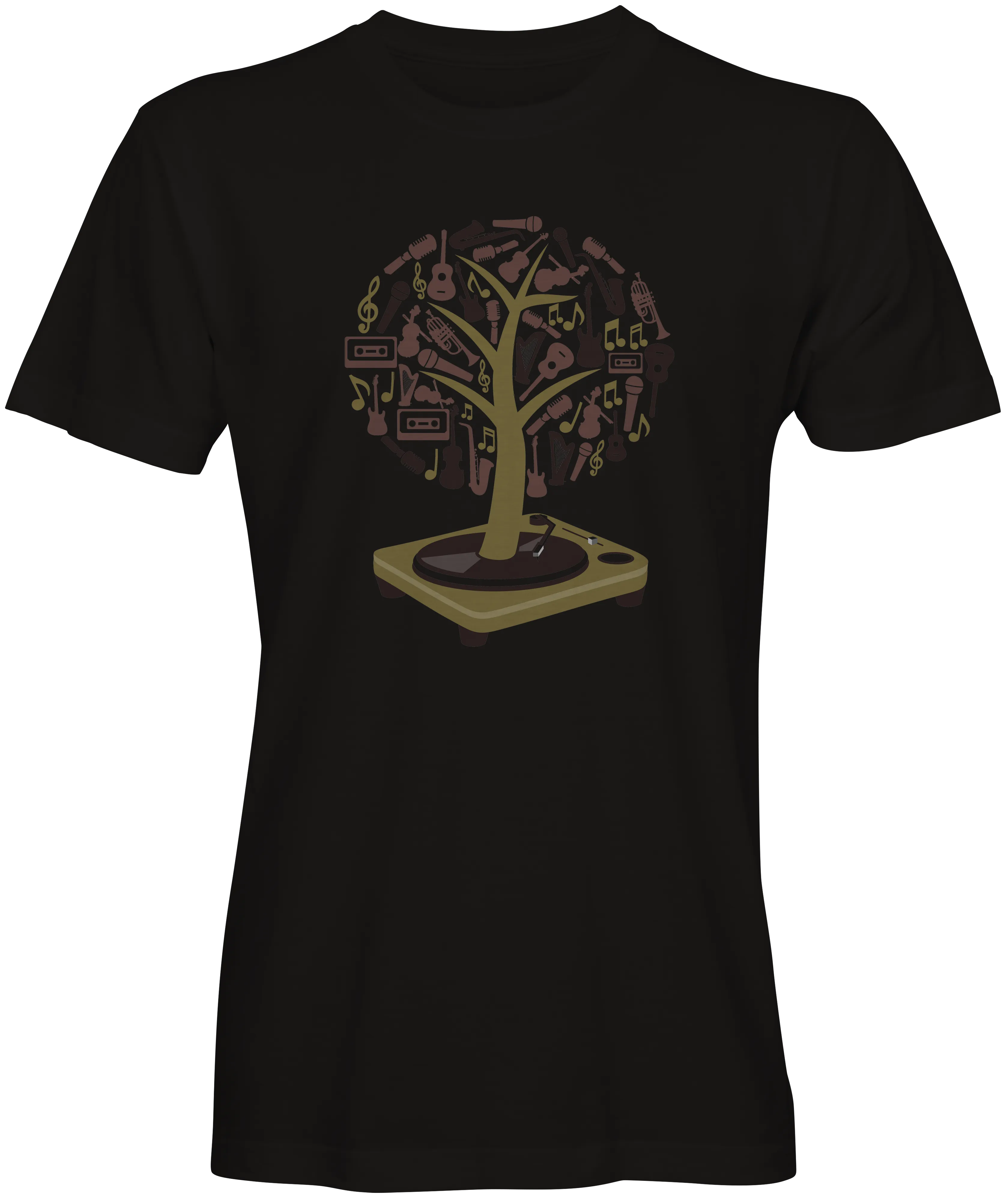 Musical Vinyl Record Tree Graphic T-shirts