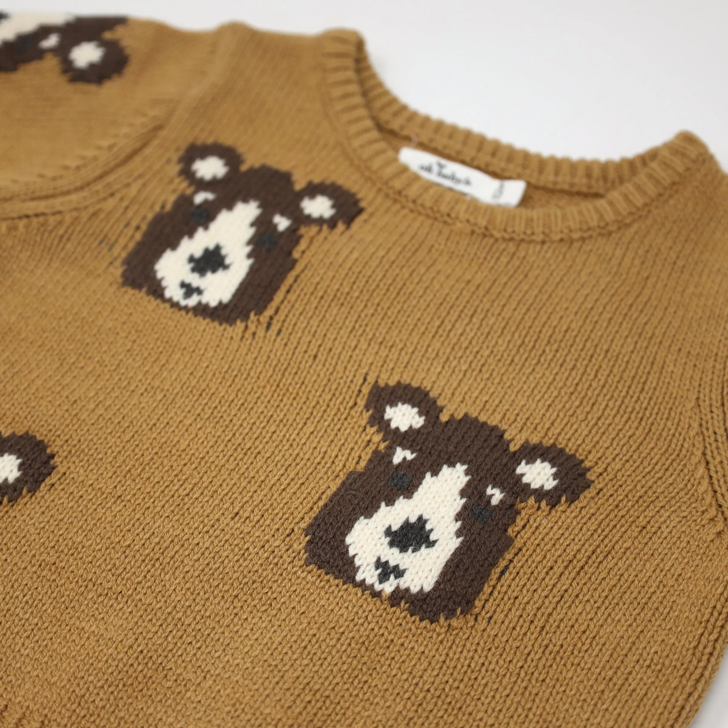 oh baby! Knitted Bear Sweater - Toffee