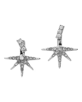 Sparkling Pave Burst Ear Jackets with Elegant Design - Dazzling Fashion Earrings for Every Occasion