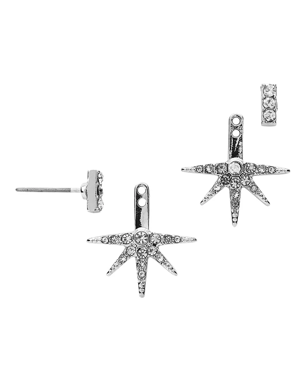 Sparkling Pave Burst Ear Jackets with Elegant Design - Dazzling Fashion Earrings for Every Occasion