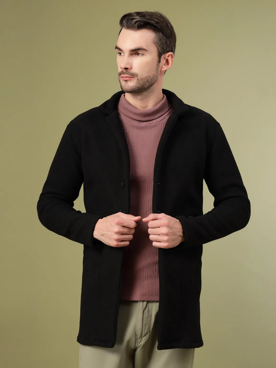 Polar Fleece Lapel Coat