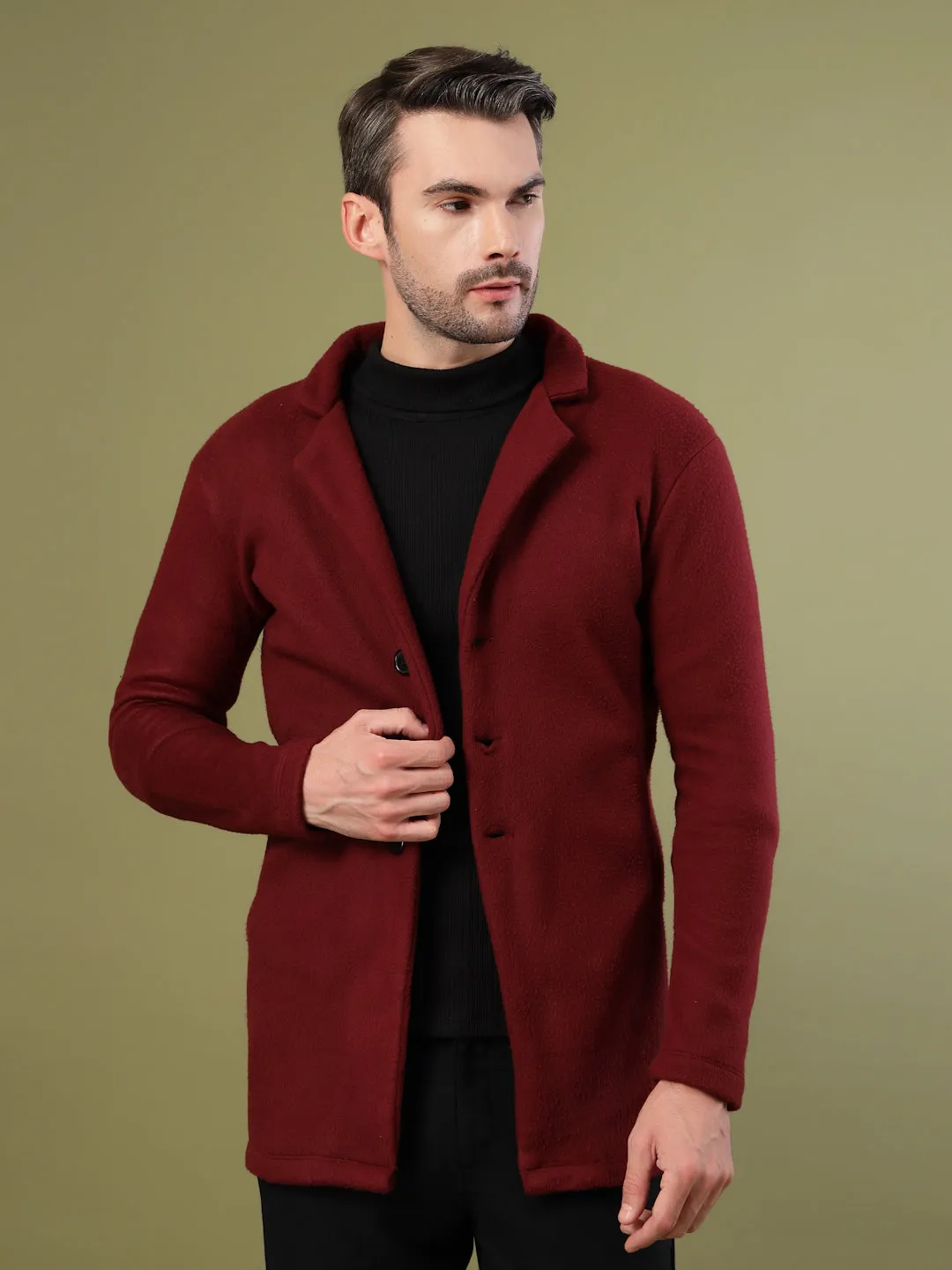 Polar Fleece Lapel Coat