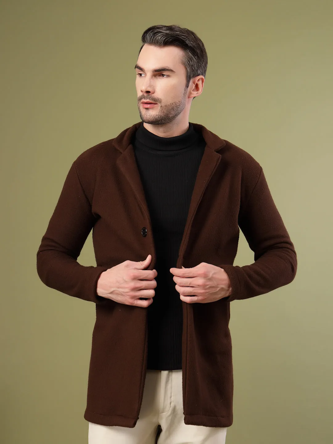 Polar Fleece Lapel Coat