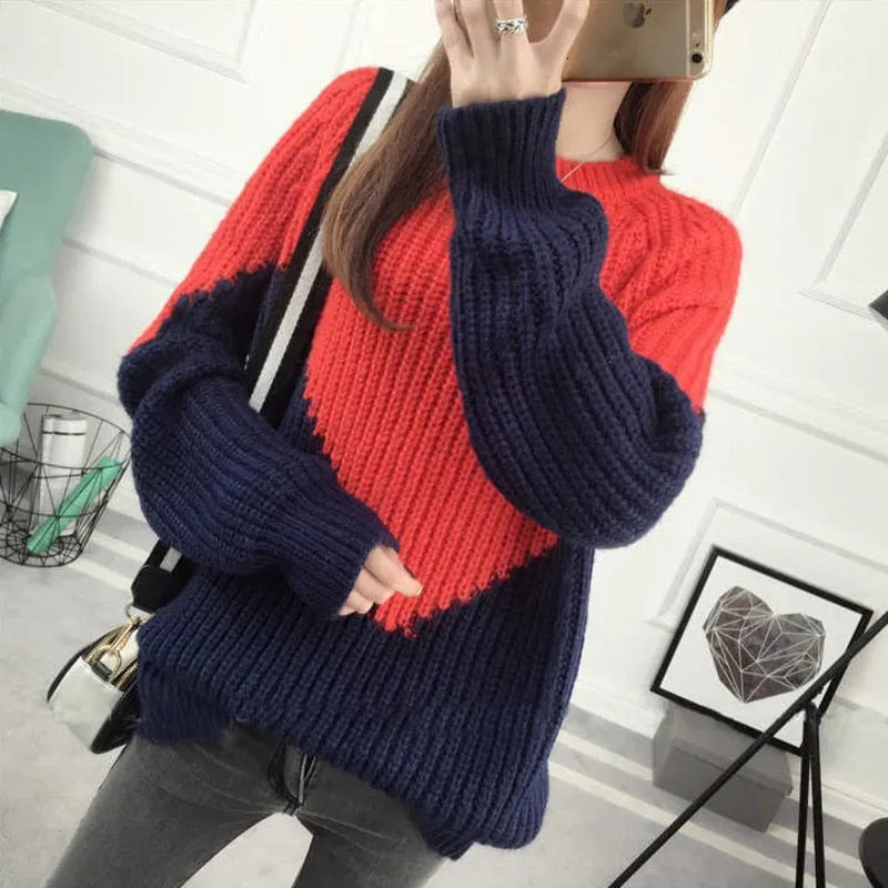 Rosemarie Color Block Knitted Sweater